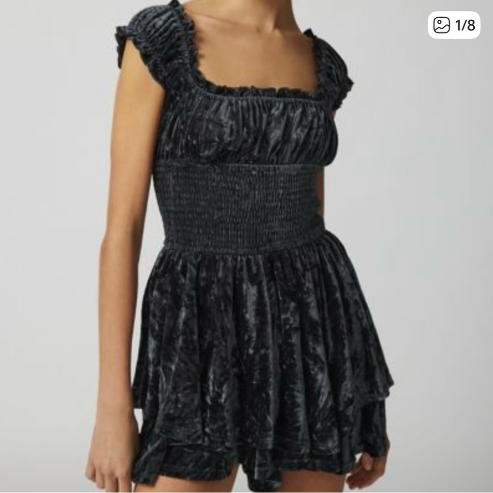Urban Outfitters Rosie Velvet Romper ✨ NWT